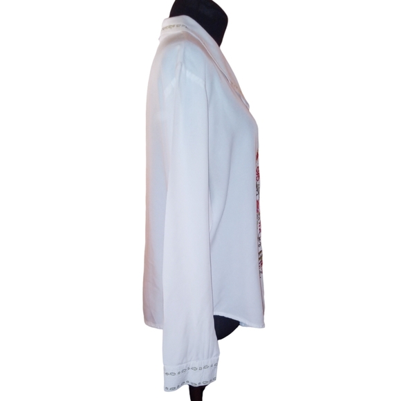 Embroidered Button Front Blouse - Picture 8 of 10